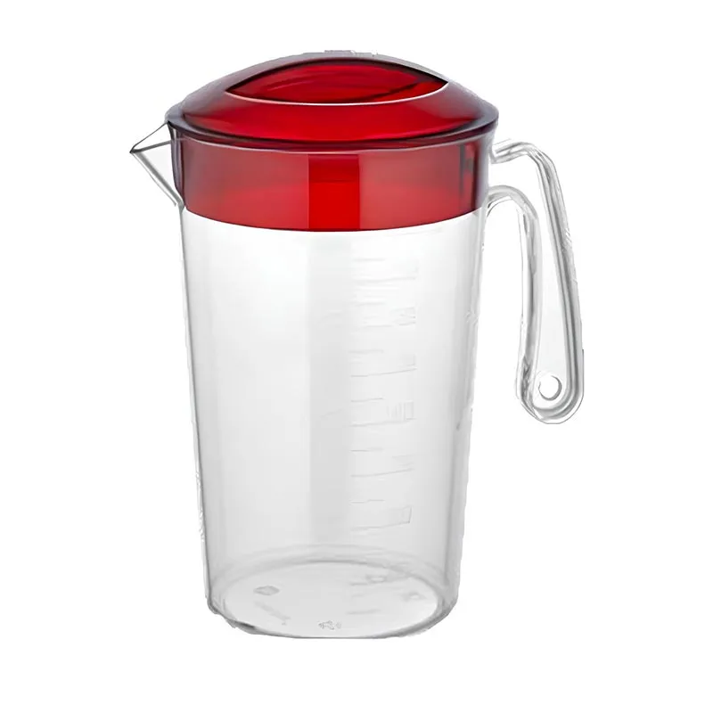 GastroCups GSRHP-04 Polikarbon Kapaklı Sürahi, 1 L, Şeffaf