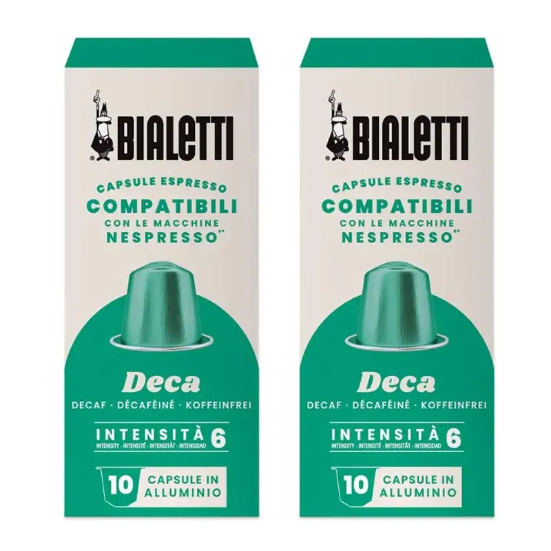 Bialetti Decaffeinato Nespresso Uyumlu Kafeinsiz Kapsül Kahve, 2x10 Adet