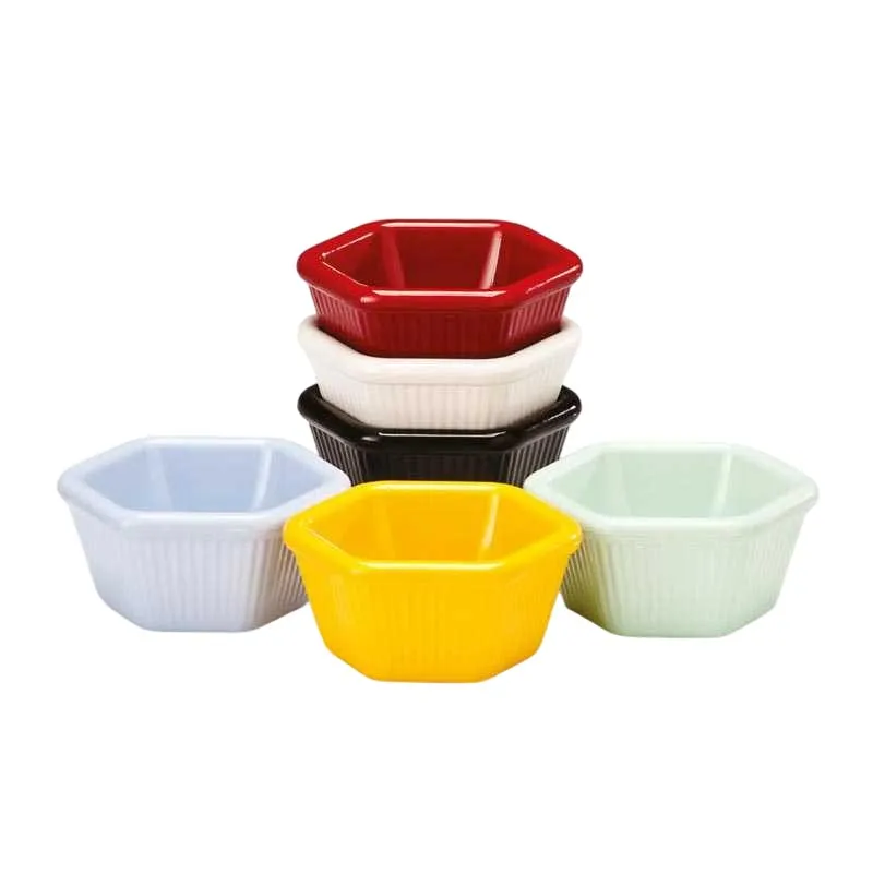 Zicco K-4006 Altıgen Mini Sosluk Reçellik, 7x3 cm, Beyaz