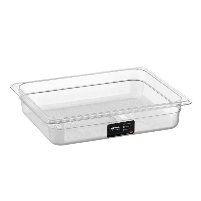 Bora Plastik GN 1/2-65 mm Polikarbon Gastronorm Küvet, 3 L
