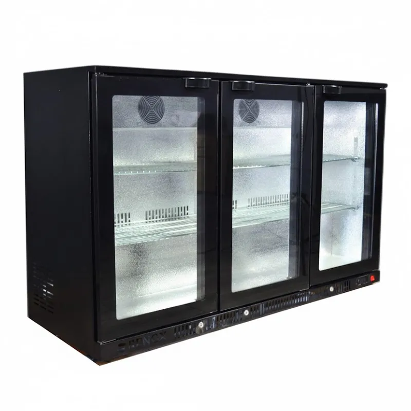 Senox BBCS-350 Bar Arkası Şişe Soğutucu Dolap, 3 Sürgülü Kapılı, 338 L