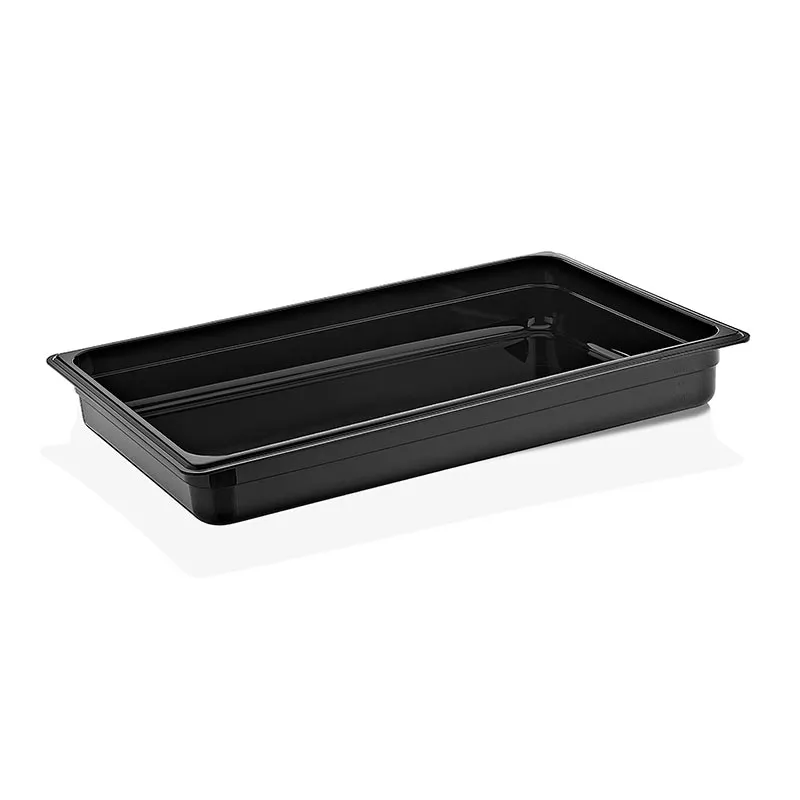 GastroPlast GN 1/1-65 mm Polikarbon Gastronorm Küvet, Siyah