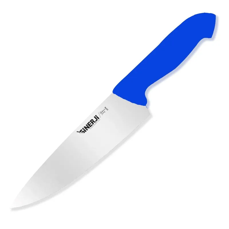 Sinerji Protrend No 2 Plastik Saplı Şef Bıçağı, 20.5 cm, Mavi