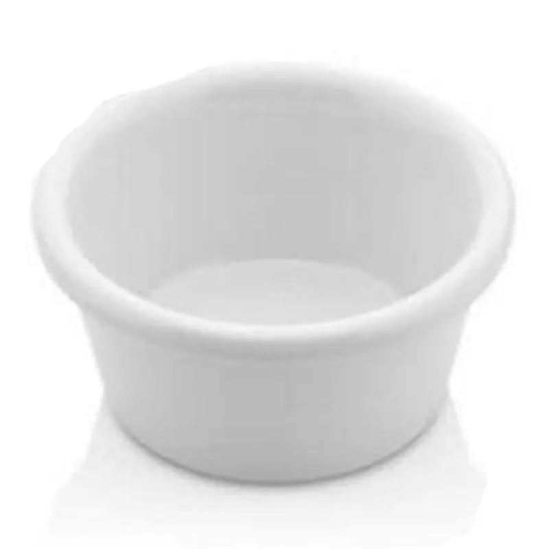 Külsan Thermoset Ramekins, Minimal, 7 cm, 4 cm Yükseklik, 60 ml, Beyaz