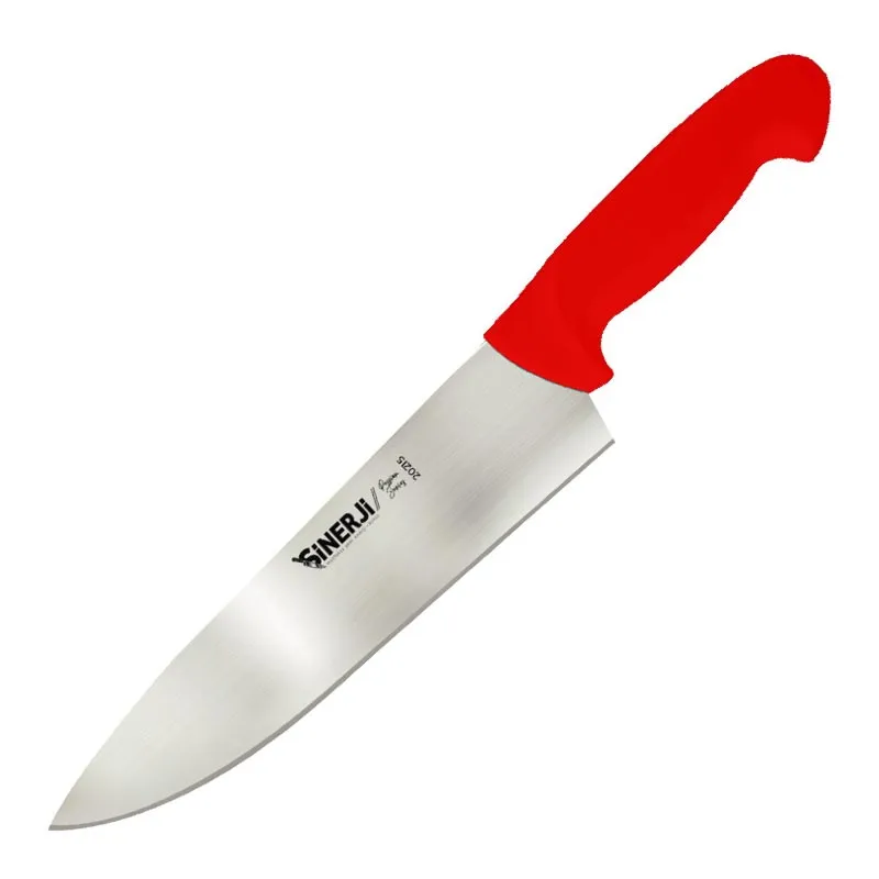 Sinerji Passion No 1 Plastik Saplı Şef Bıçağı, 18 cm, Kırmızı
