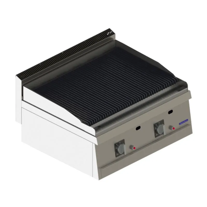 Seamac 700 Seri SGAI870SC Su Çekmeceli Döküm Amerikan Izgara, 80x70x30 cm, Doğalgazlı
