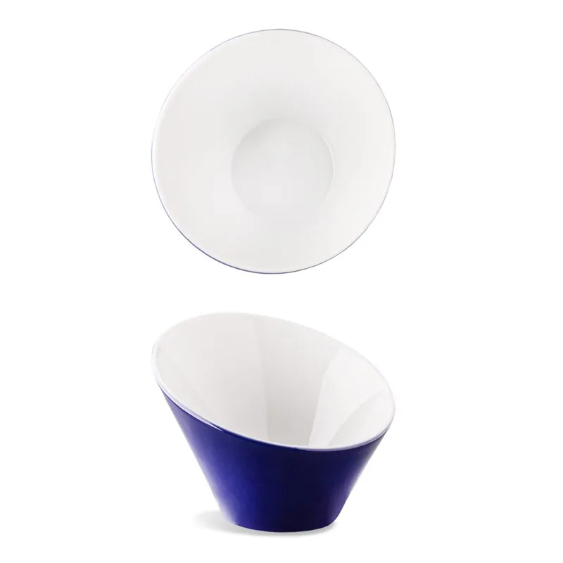 Lilien Indigo Eğimli Kase, 17 cm, Mavi