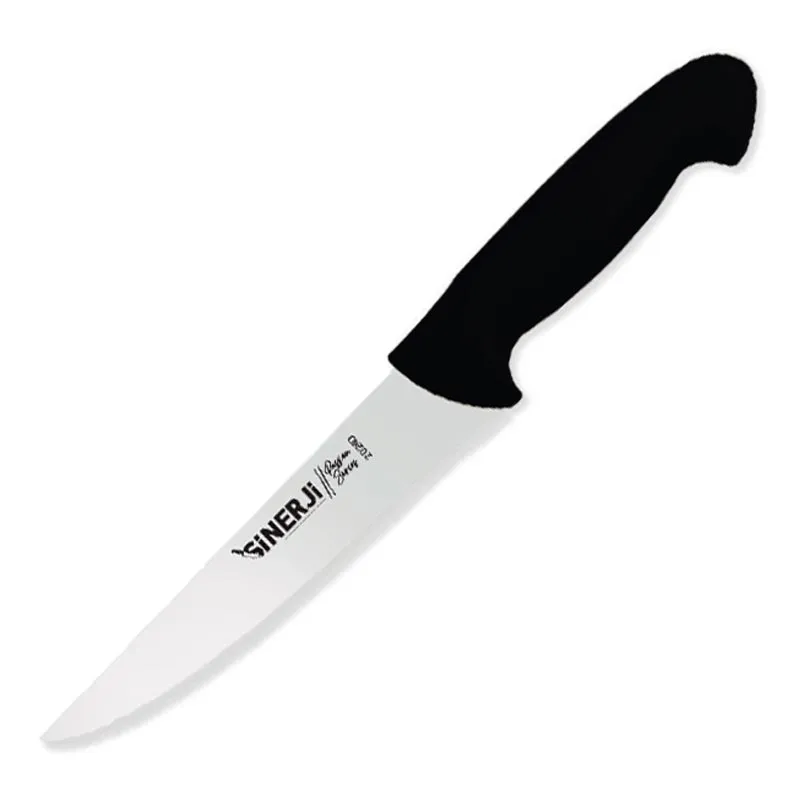 Sinerji Passion Plastik Saplı Düz Sebze Bıçağı, 12 cm, Siyah