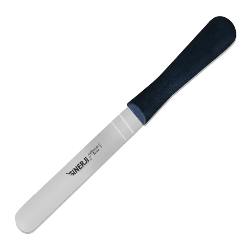 Sinerji Chocolate Plastik Saplı Kıvrık Mini Pasta Paleti, 12 cm, Siyah