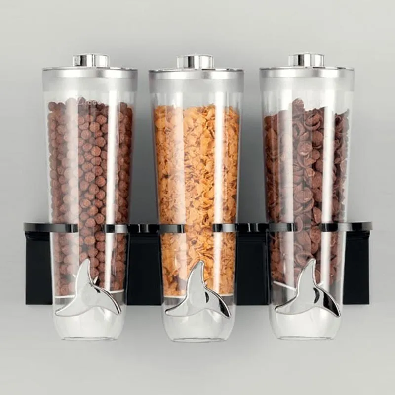 Zicco ZCP-725 Duvara Monteli Standlı Cornflakes Aleti, 3'lü, 40x15x34 cm, Siyah