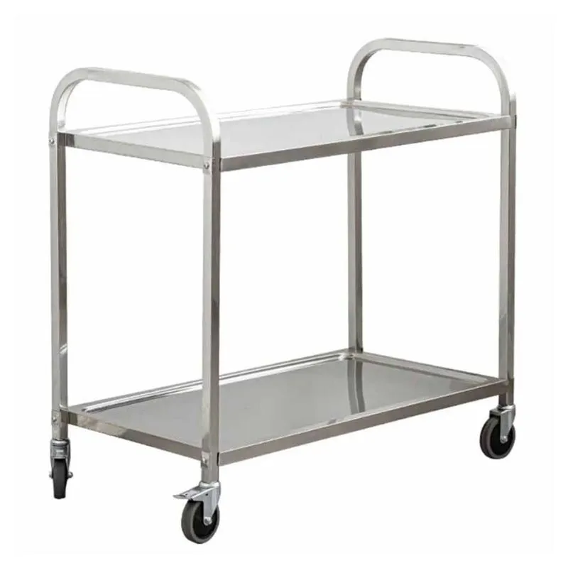 Epinox CAS-03 2 Katlı Paslanmaz Çelik Servis Arabası, 940x500x930 mm