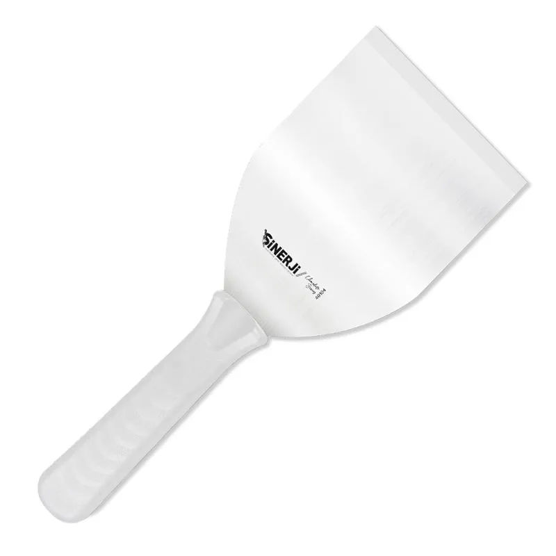 Sinerji Chocolate No 4 Plastik Saplı Spatula, 14 cm, Beyaz