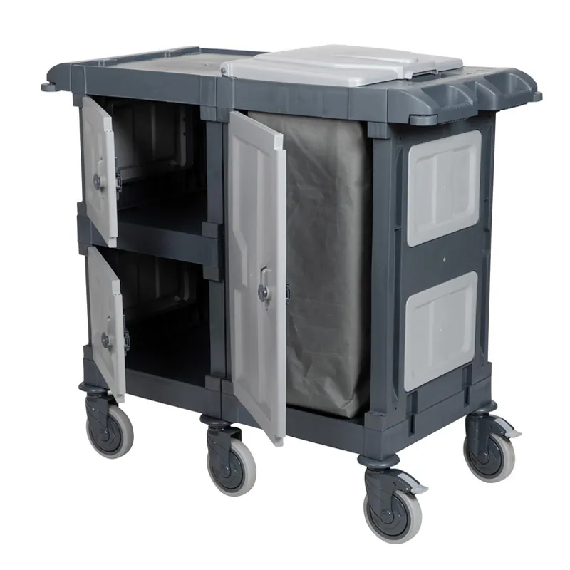 UTP Professional AC2718 Alfacart 2 Katlı Servis Arabası, 1 Çöp Bölmeli, 119x57x110 cm