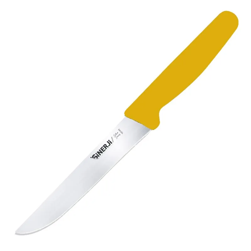 Sinerji Silver Plastik Saplı Mutfak Bıçağı, 16 cm, Sarı