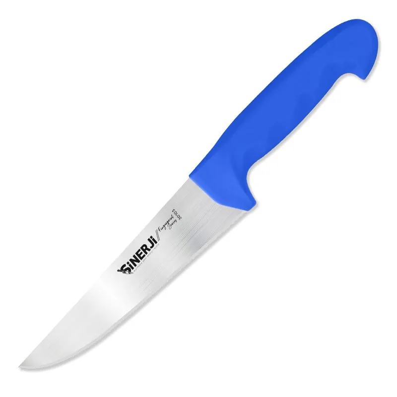 Sinerji Fingerprint No 3 Plastik Saplı Kasap Bıçağı, 18.5 cm, Mavi