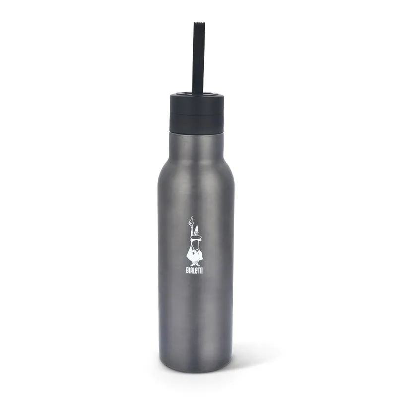Bialetti To Go Çift Cidarlı Çelik Termos, 750 ml, Gri