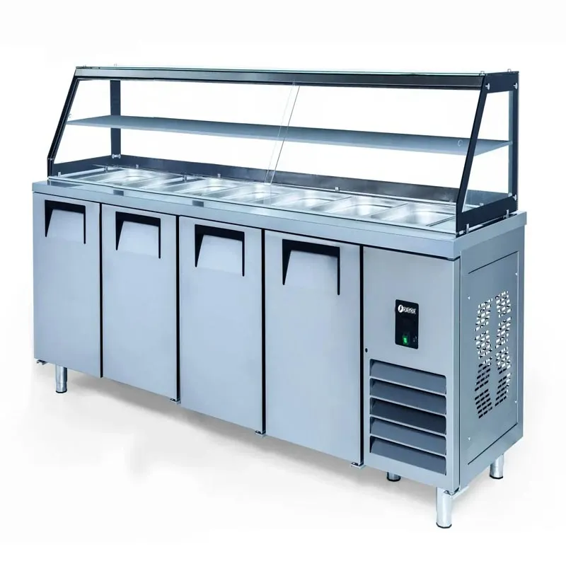 Iceinox STS G 650 CR Camlı Servis Buzdolabı, 4 Kapılı