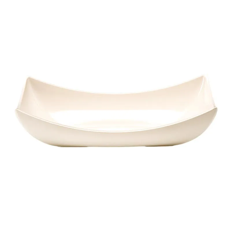 Zicco K-1923 Melamin Teşhir Tabağı, 38x19x7 cm, Beyaz