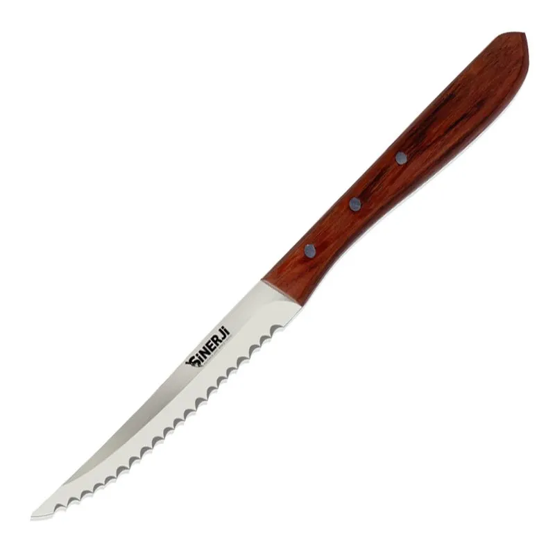 Sinerji Wooden Gül Saplı Steak Bıçağı, 13 cm