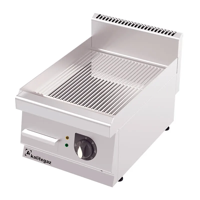 Rinnova 600 Serisi GG4060EC Oluklu Pleyt Izgara, Krom Kaplı, Elektrikli