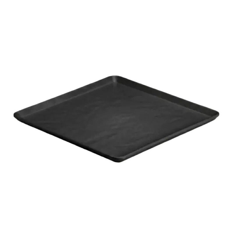 Zicco K-9250 Taş Model Melamin Teşhir Tepsisi, 29x29 cm, Siyah