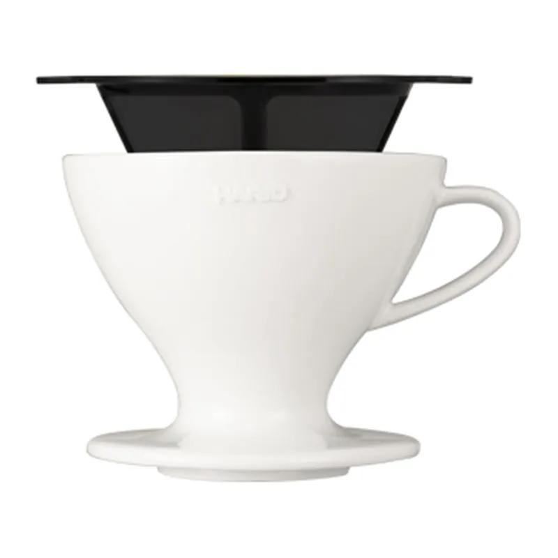 Hario PDC-02-W E60 Seramik Süzgeçli Dripper, Beyaz