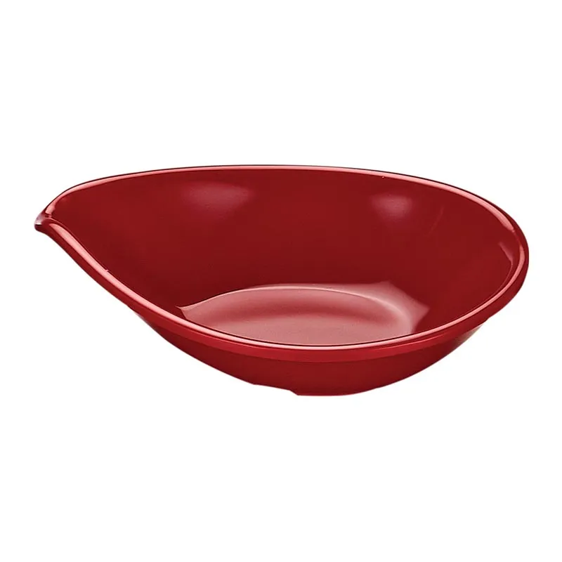 Biradlı BRD-515904 Oval Minimal Melamin Sunum Tabağı, 7x9x2 cm, Kırmızı