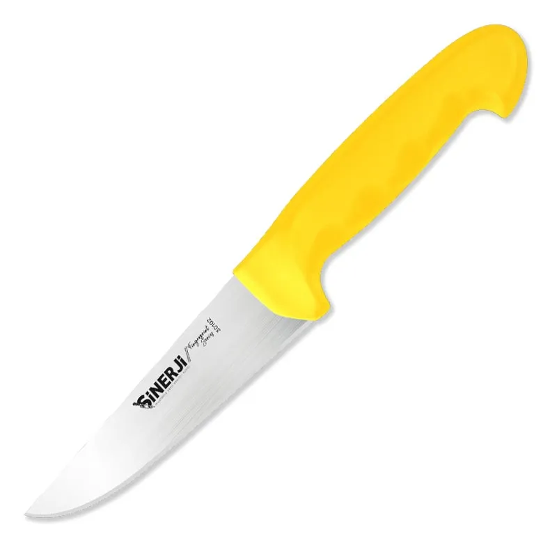 Sinerji Fingerprint No 2 Plastik Saplı Kasap Bıçağı, 16.5 cm, Sarı