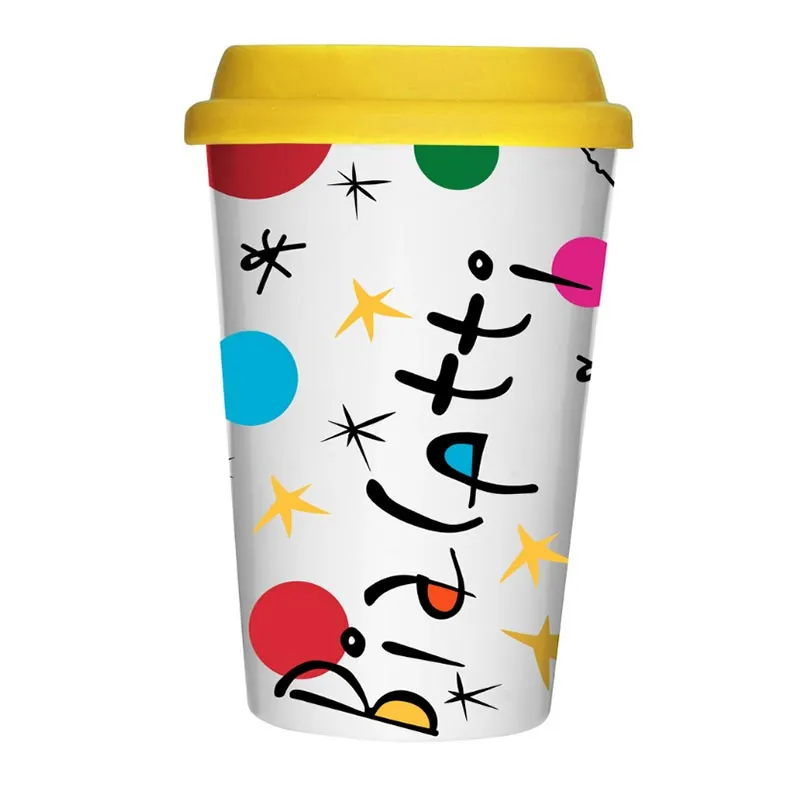 Bialetti Miro Take Away Kapaklı Porselen Mug