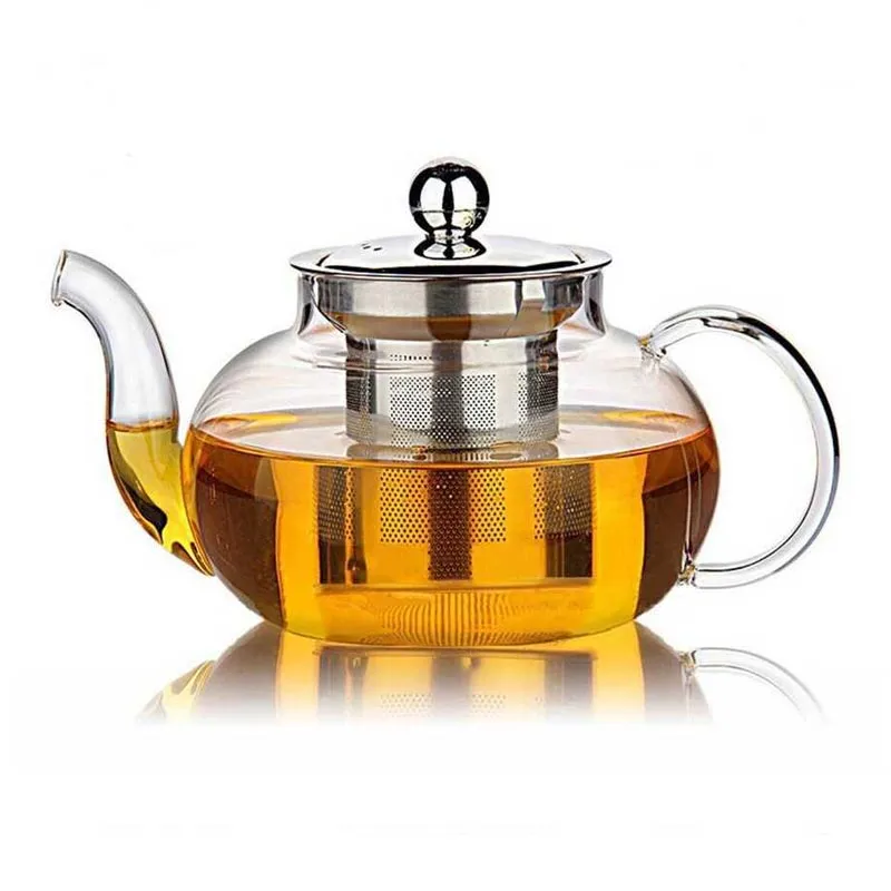 Epinox CD-1000M Çelik Süzgeçli Cam Demlik, 1000 ml