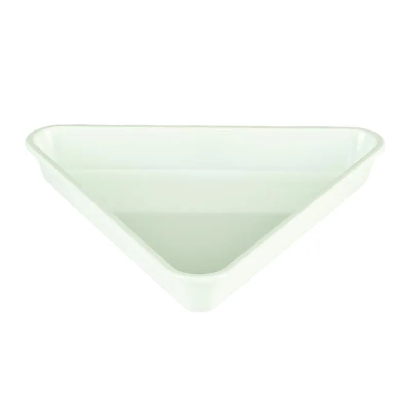Zicco K-1107 Üçgen Model Melamin Teşhir Tabağı, 40x6 cm, Beyaz