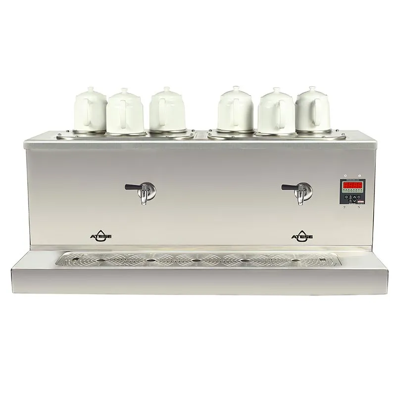 Ateşe Cappadocia Dijital 6 Demlikli Çay Kazanı, 30+30 L, Elektrikli, Inox