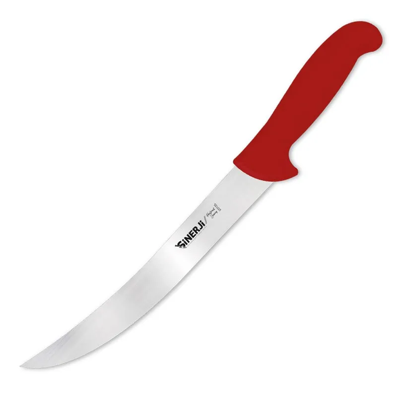 Sinerji Protrend No 2 Plastik Saplı Kıvrık Et Doğrama Bıçağı, 27 cm, Kırmızı