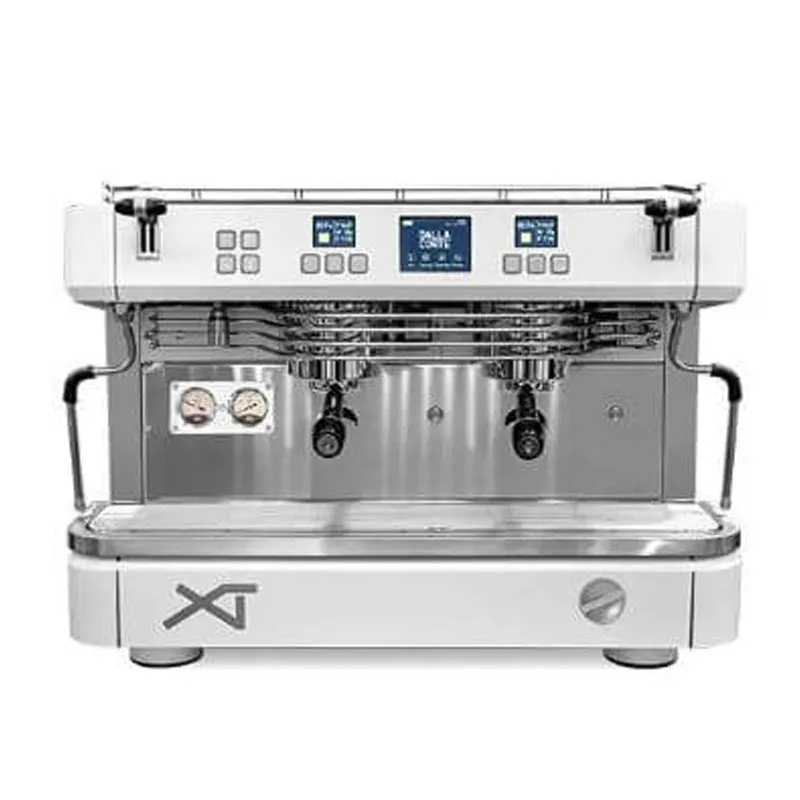 Dalla Corte XT Barista Espresso Kahve Makinesi, 2 Gruplu, Beyaz Krom