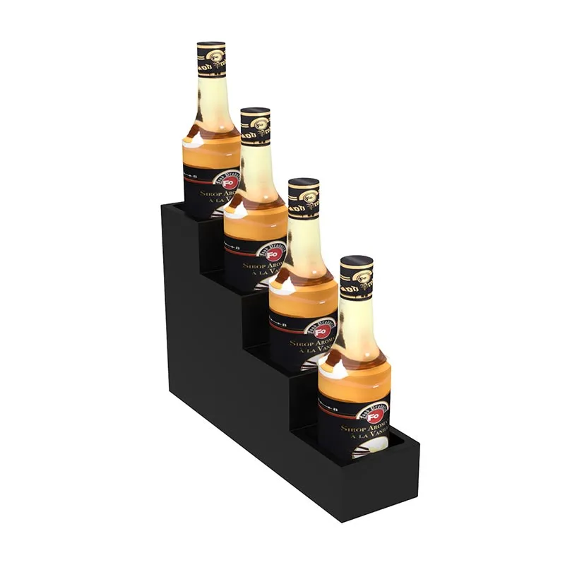 4 Bölmeli 4 Katlı Şurup ve Sos Standı, Siyah