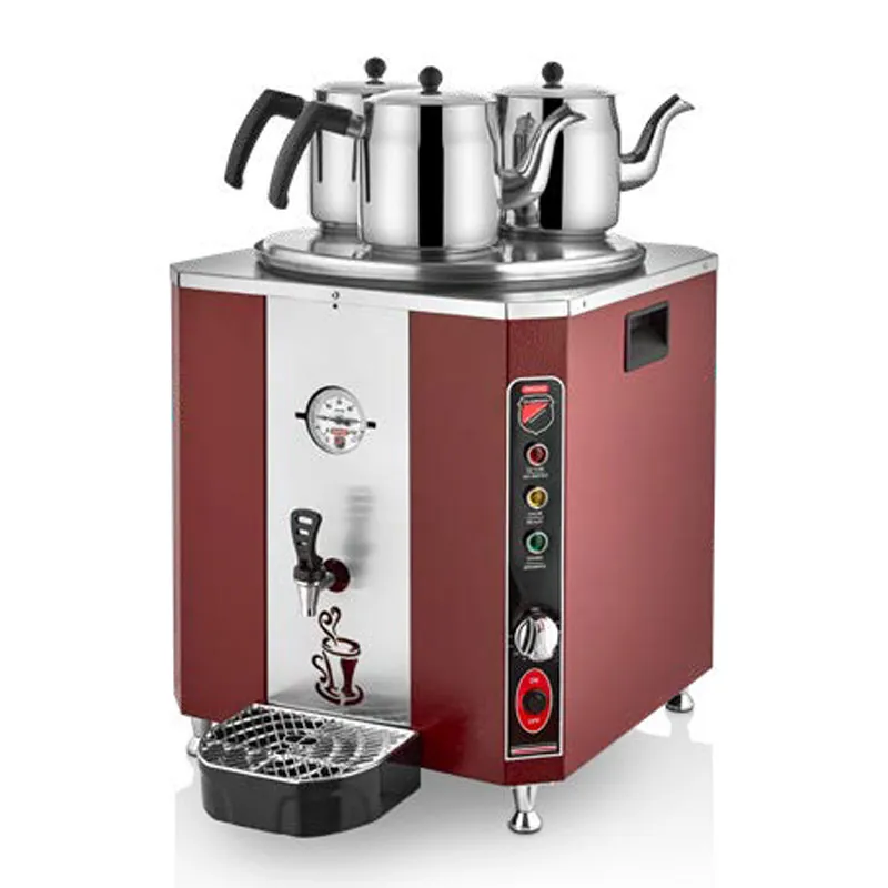 SilverInox ELS-03K 3 Demlikli Çay Makinesi, 36 L, Elektrikli, Kırmızı