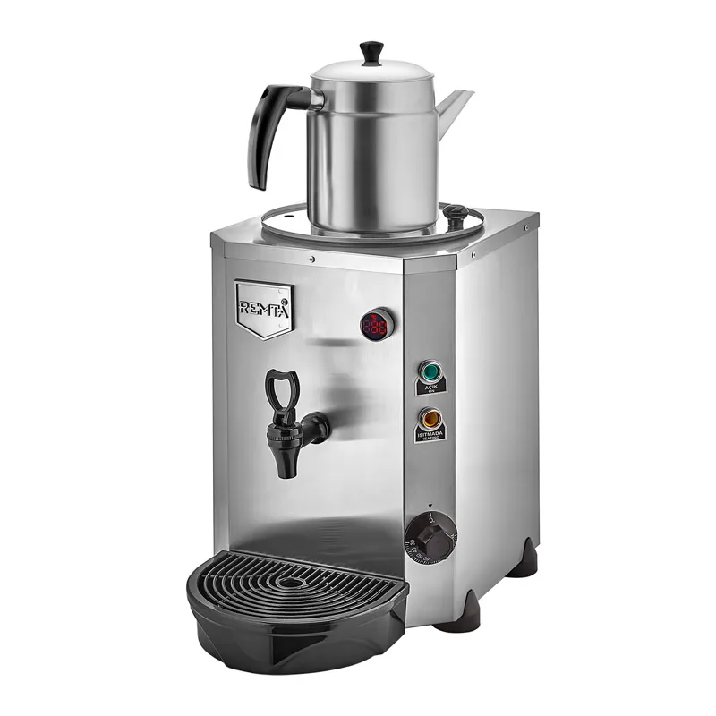 Remta DE14 Jumbo Çay Makinesi, Tek Demlikli, 9 L, Elektrikli, Krom