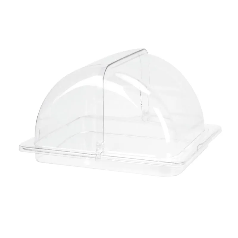Biradlı Groovy GRV-79-T GN 1/2 Rolltop Polikarbon Tepsili Gastronorm Fanus, 33x27x16 cm