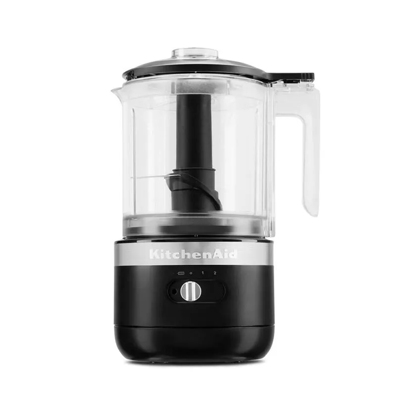KitchenAid 5KFCB519EBM Kablosuz Mutfak Robotu, 1.19 L, Mat Siyah