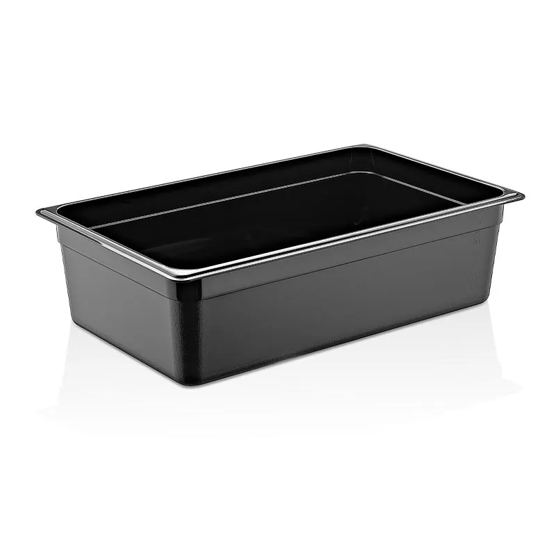 GastroPlast GN1/1-150 mm Polipropilen Gastronorm Küvet, Siyah