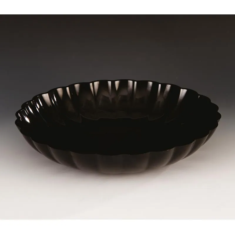 Zicco ZCP-297 Polikarbon Yuvarlak Teşhir Kasesi, 36x7 cm, Siyah