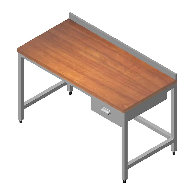  Ahşap Tabla Tek Çekmeceli Çalışma Tezgahı, 120x60 cm