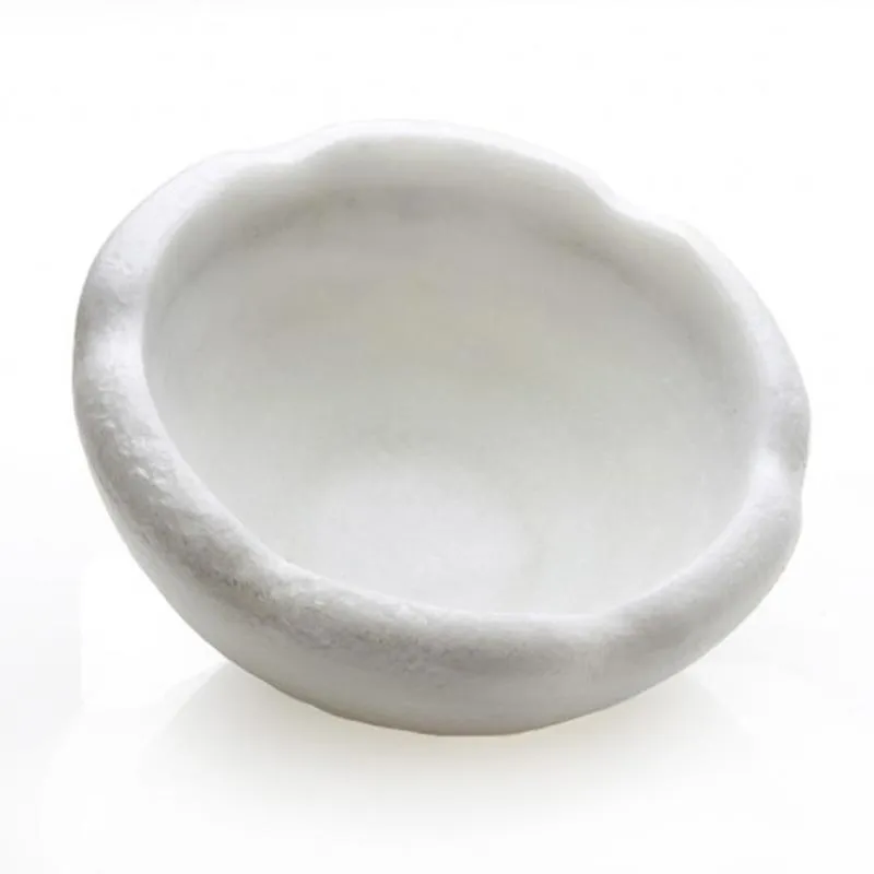 100% Chef Saphere Mermer Tadım Kasesi, 15x8 cm, Beyaz