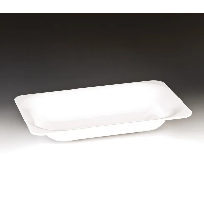 Zicco ZCP-298 Polikarbon Dikdörtgen Teşhir Tabağı, 40x26x6.5 cm, Beyaz