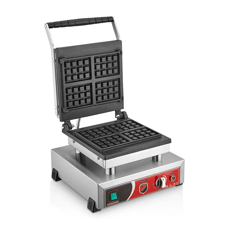 SilverInox WF Dörtlü Kare Model Waffle Makinesi, Elektrikli