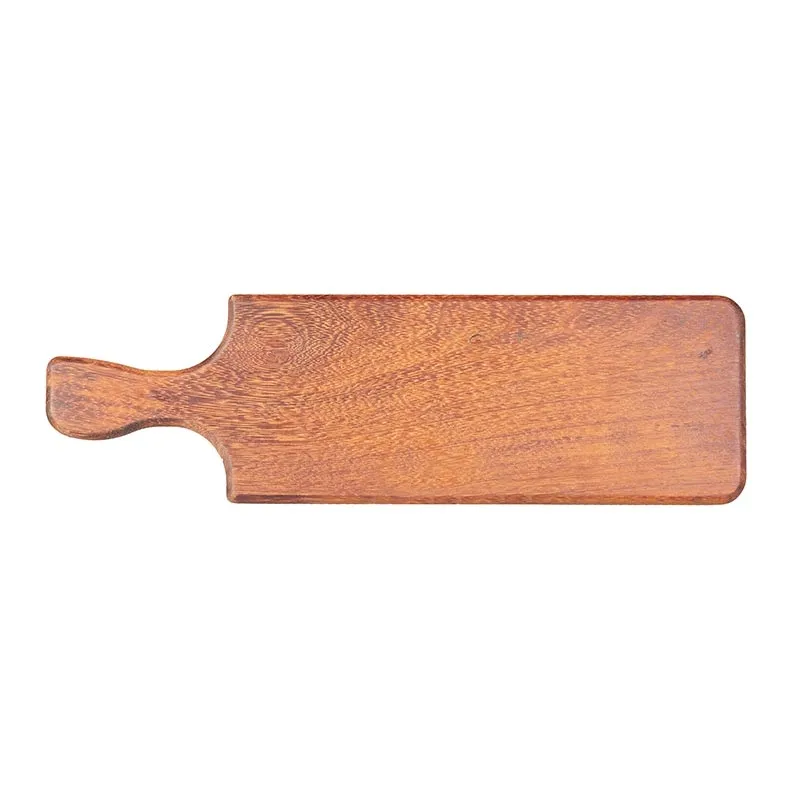 Biradlı GRV-1857 Kulplu Iroko Pide Sunum Tahtası, 60x15 cm