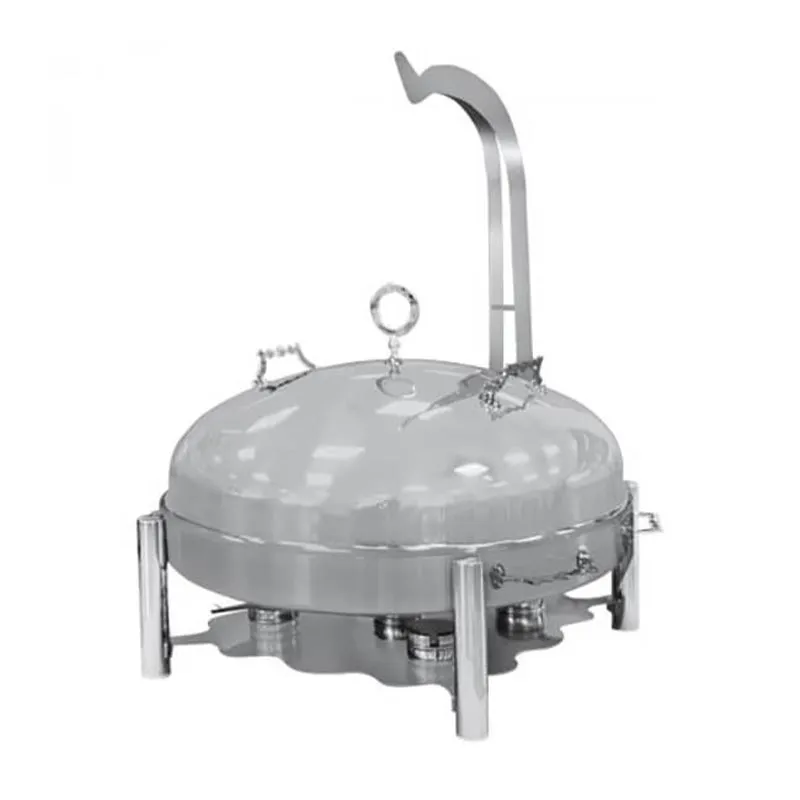 Öztiryakiler Ortadoğu Model Askılı Chafing Dish, Yuvarlak Kapaklı, 60 cm, Jel Yakıtlı