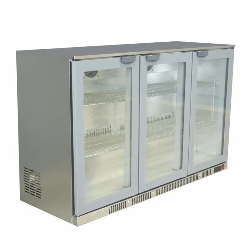 Senox SBC-350 Bar Arkası Şişe Soğutucu Dolap, 3 Kapılı, 338 L, Krom