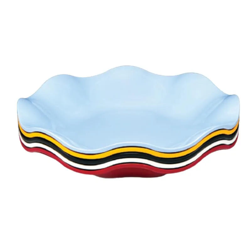 Zicco K-1043 Melamin Papatya Teşhir Tabağı, 45x7 cm, Mavi
