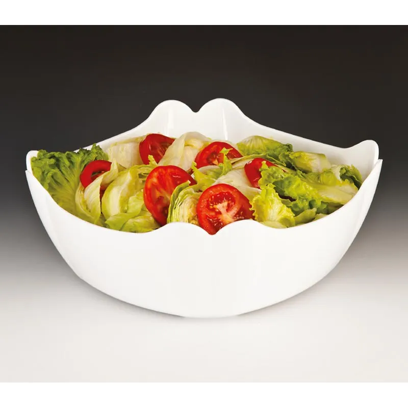 Zicco ZCP-335 Polikarbon Derin Teşhir Kasesi, 31x31 cm, Beyaz